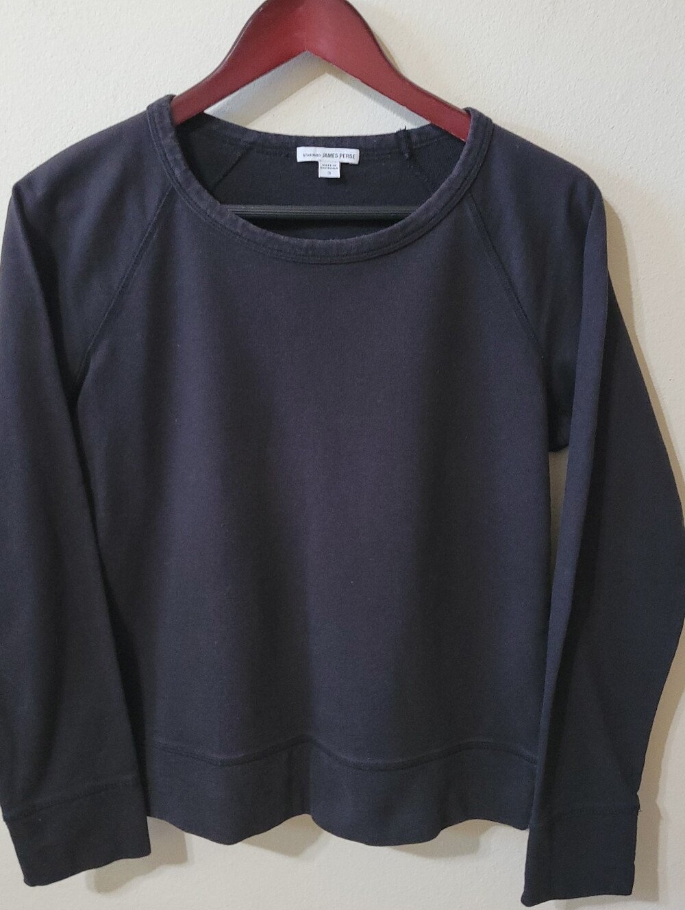 James Perse Black Crew Neck Sweatshirt Size 3/L